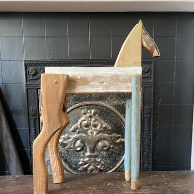 Small horse with gun stock legs.